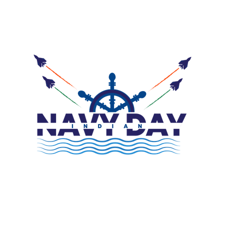 India navy day with jet  Illustration