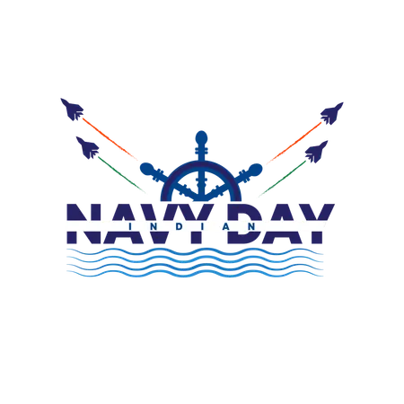 India navy day with jet  Illustration