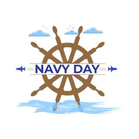 India navy day with jet  Illustration