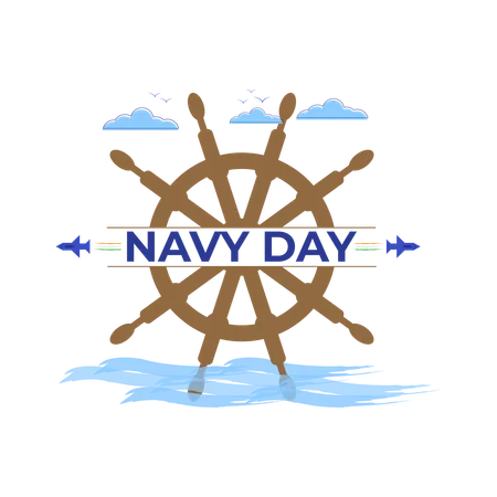 India navy day with jet  Illustration