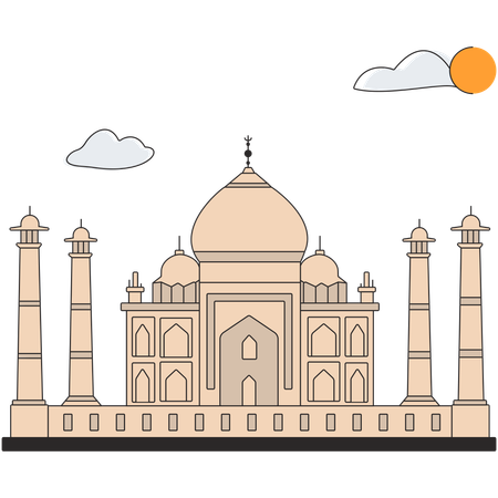 India - Taj Mahal  Ilustración