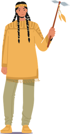 Indian American Man  Illustration