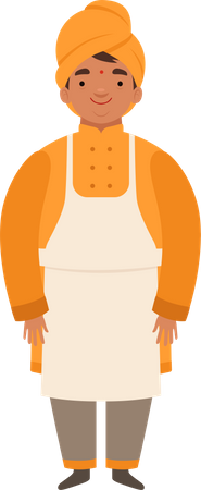 Indian Chef  Illustration