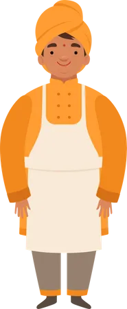 Indian Chef  Illustration