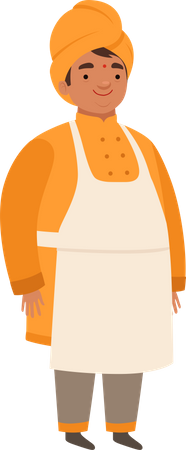 Indian Chef  Illustration