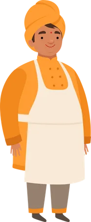 Indian Chef  Illustration