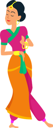 Indian dancers  Illustration