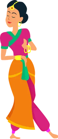 Indian dancers  Illustration