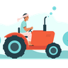 illustrations of farmer tractor