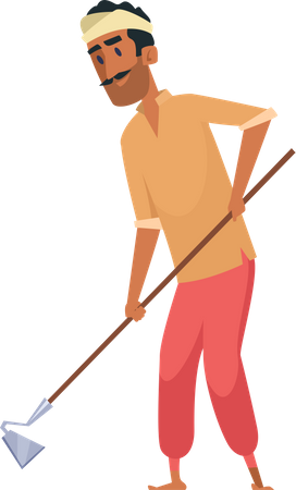 Indian farmer  Illustration