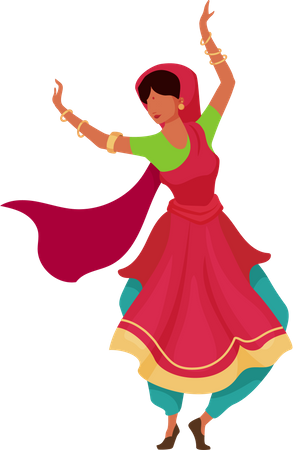 Indian female dancer  Illustration