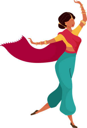 Indian female performer  Illustration