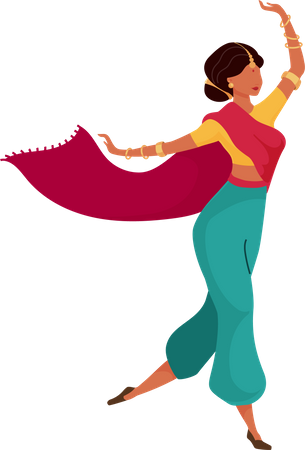 Indian female performer  Illustration