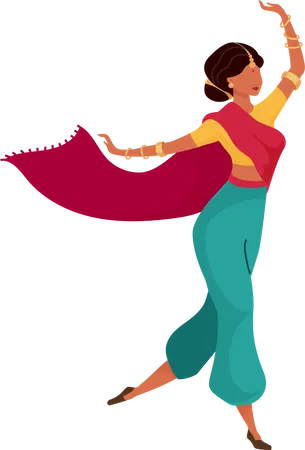 Indian female performer  Illustration