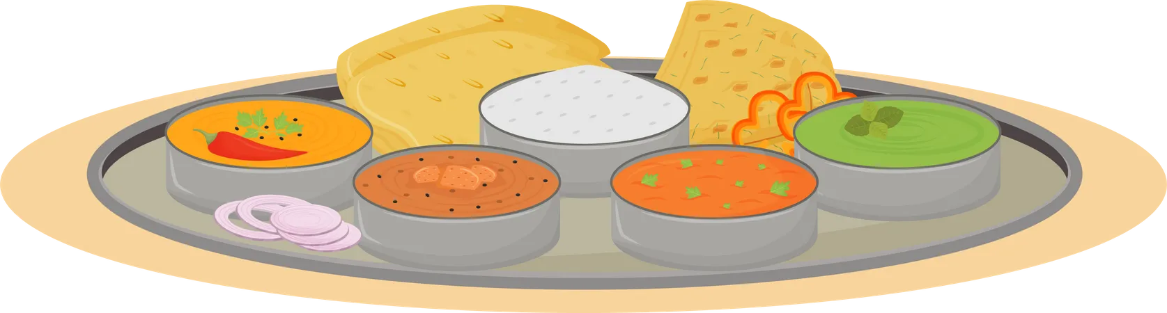 Indian food dish  Illustration