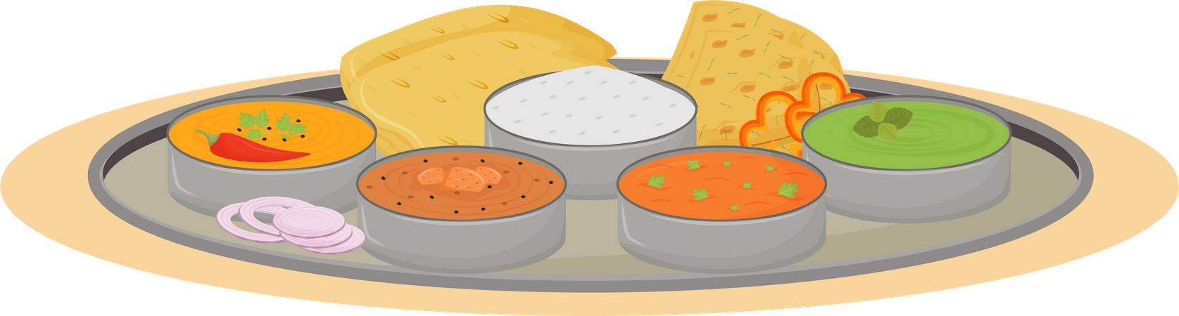 Indian food dish  Illustration