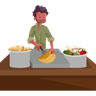 illustration for food vendor