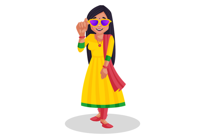 Indian girl Illustration