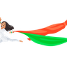 indian girl jumping illustration