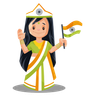 illustration bharat goddess