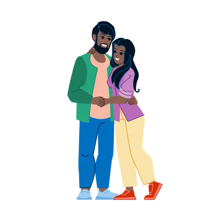 Indian Couple Vector Happy Man Woman Family Young Home Love Mature Lifestule Indian Couple Character People Flat Cartoon Illustration Illustration