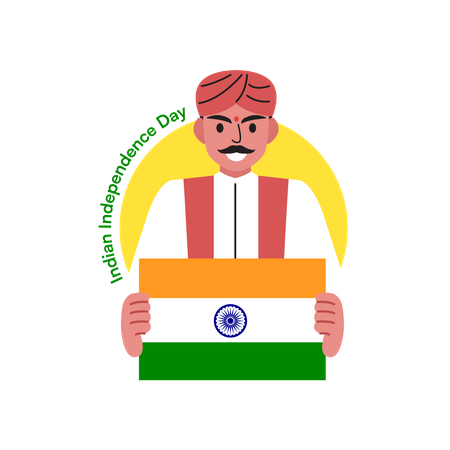 Indian Independence Day Ceremony  Illustration