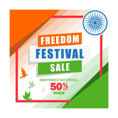 Indian Independence Day discounts  Illustration