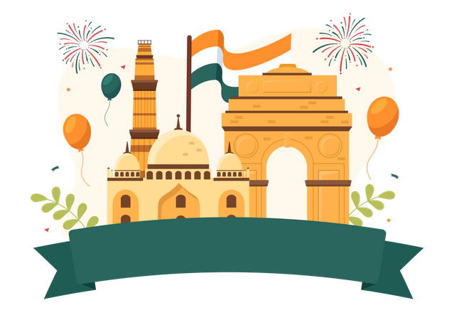 Indian Independence Day  Illustration