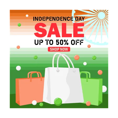 Indian Independence Day Sales  Illustration