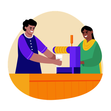 Indian Juice vendor  Illustration