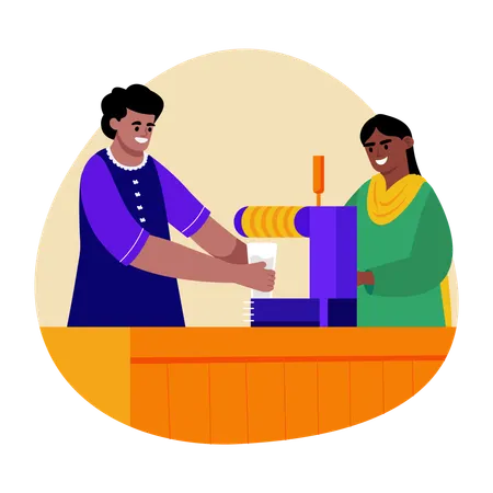 Indian Juice vendor  Illustration