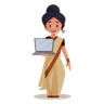 illustration for indian lady teacher