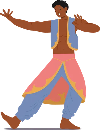 Indian Male Dancer  Illustration