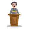 illustrations of teacher taking lecture