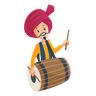 illustrations of playing drum