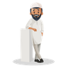 free happy muslim man illustrations