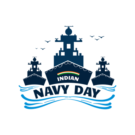 Indian Navy Day Illustration