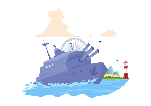 Indian Navy Day celebration  Illustration