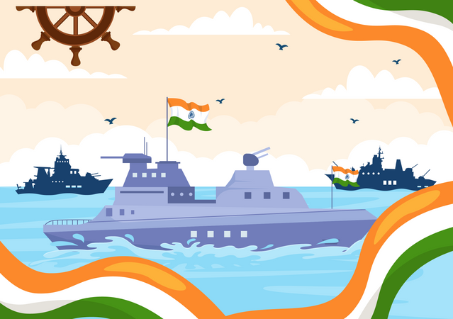 Indian Navy Day  Illustration