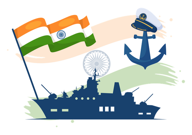 Indian Navy Day  Illustration