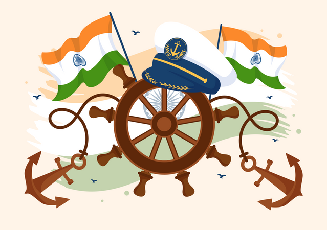 Indian Navy Day  Illustration