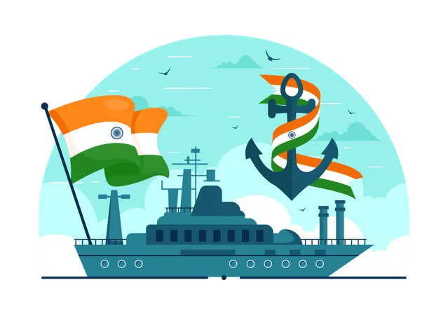 Indian Navy Day  Illustration