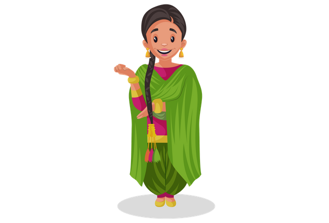 Indian punjabi woman Illustration