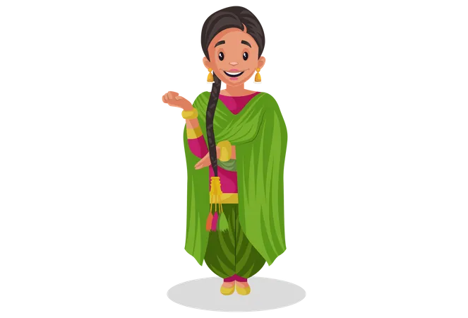 Indian punjabi woman Illustration
