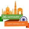 indian republic day illustration