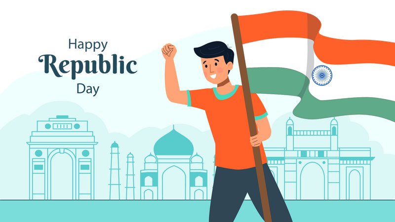 Indian Republic Day  イラスト