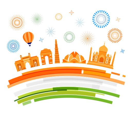 Indian Republic Day concept Illustration