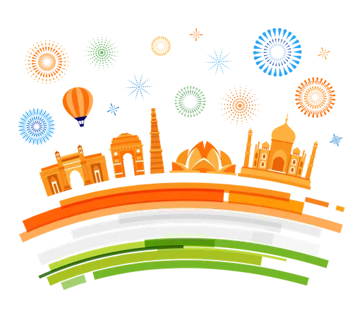 Indian Republic Day concept  イラスト