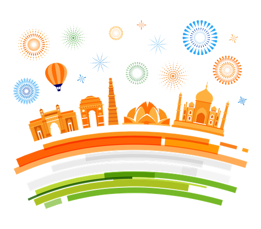 Indian Republic Day concept  Illustration