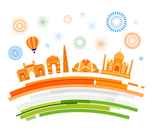 Indian Republic Day concept  Illustration